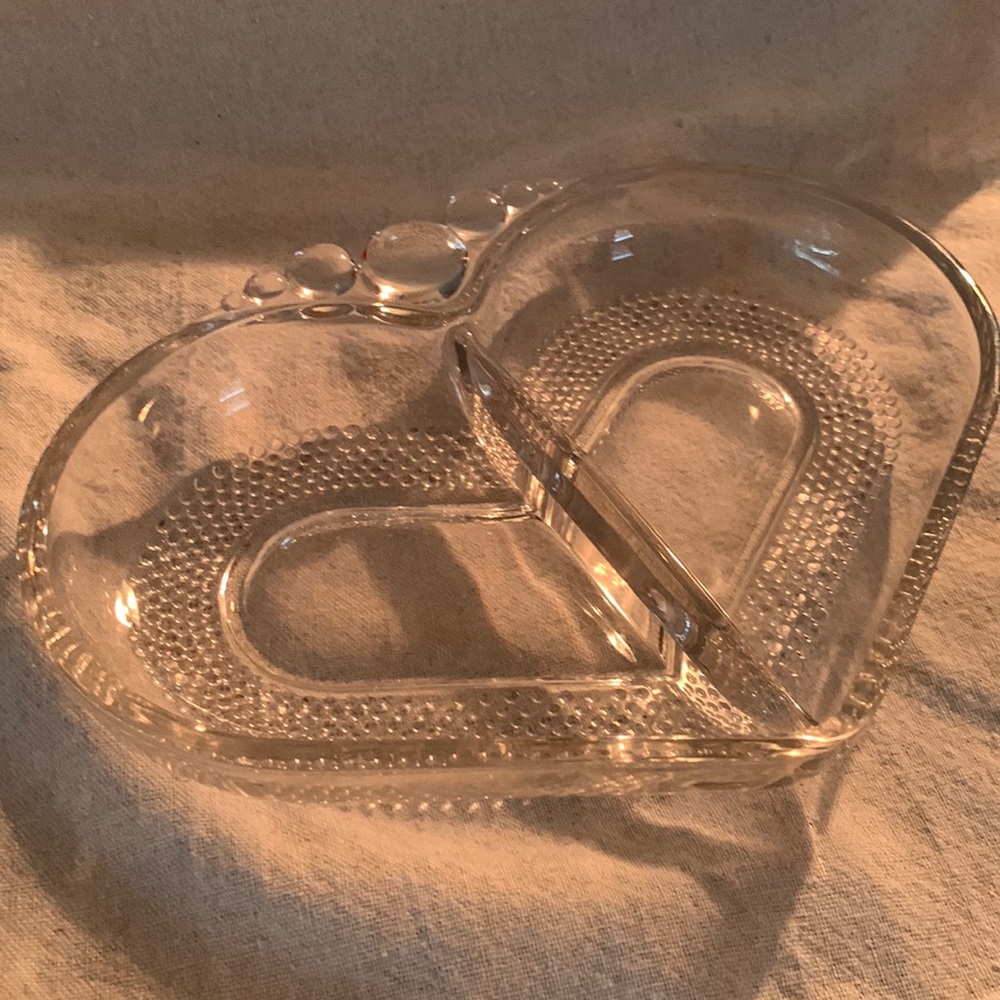 Crystal Heart Dish - Vintage